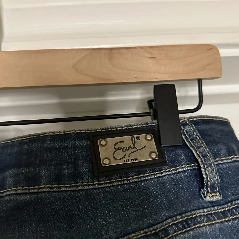 Earl Embroidered Trim Straight Leg Jeans - Picture 5 of 6